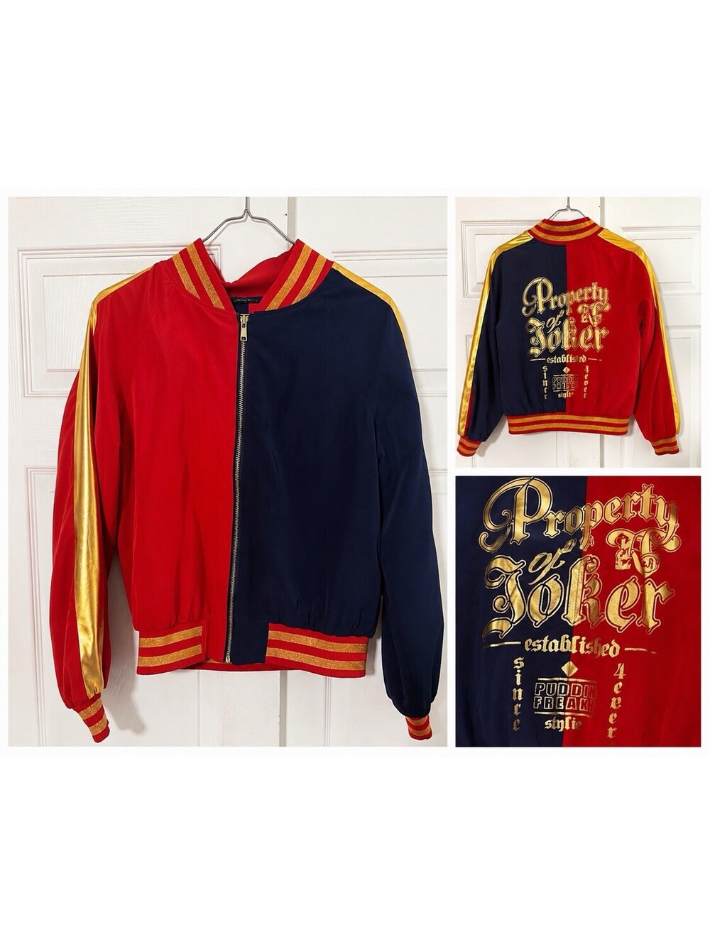 Suicide Squad Harley Quinn Property of Joker Bomber Jacket Medium M Costume